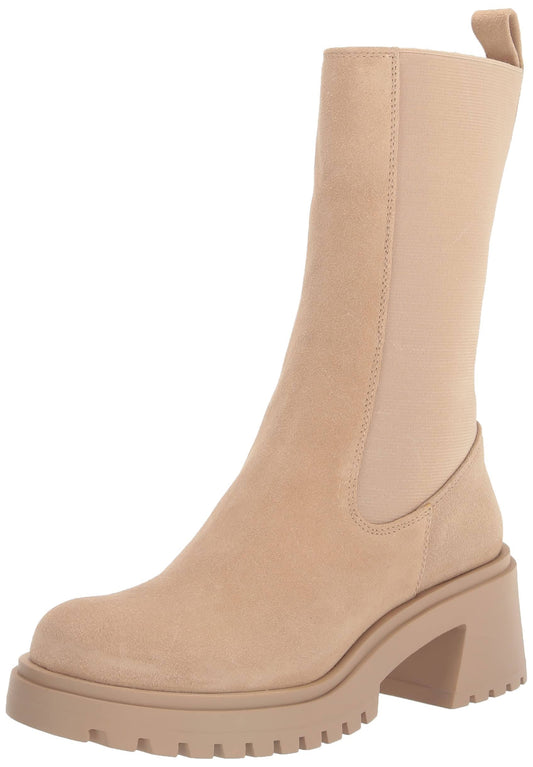 Hesitant Boot Women's Shoes Sand Suede : 8.5 M