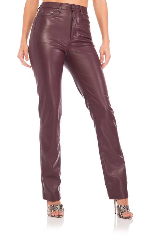 Heston Faux Leather Straight Leg Pants In Port Royale At Nordstrom, Size 30